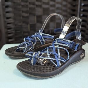 Chaco Women's Strappy Blue and Black Sandals
